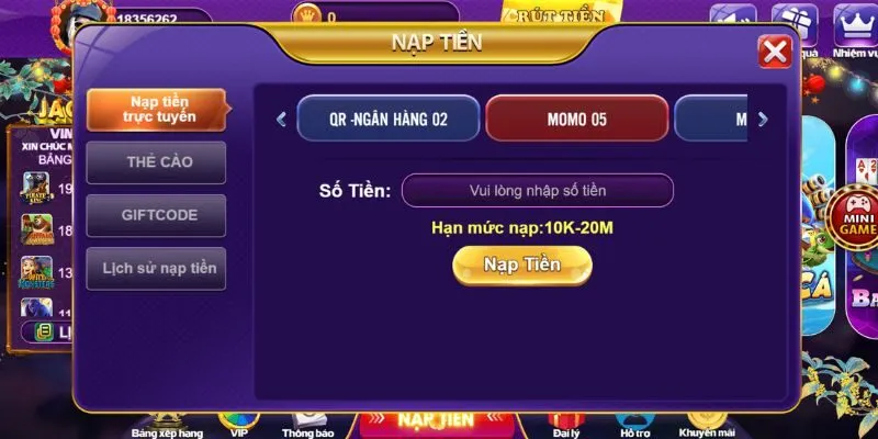 Một số thắc mắc Hướng Dẫn Nạp tiền game Mậu binh