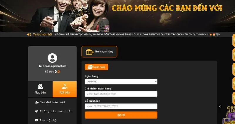 Hướng Dẫn Rút Tiền game Mậu binh qua thẻ cào