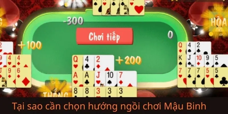 Người chơi muốn gì khi tìm có nên chọn hướng ngồi khi chơi Mậu Binh?