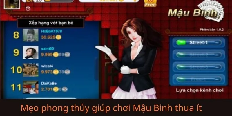 Mẹo phong thuỷ giúp chơi Mậu Binh ít thua được cao thủ chia sẻ