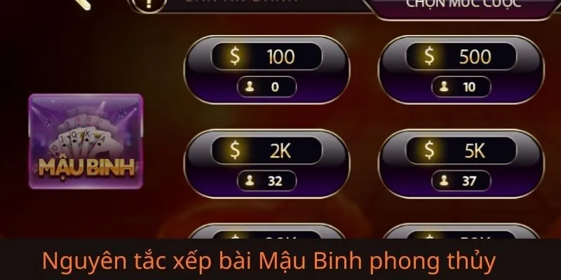 Nguyên tắc phong thủy khi xếp bài Mậu Binh nên biết