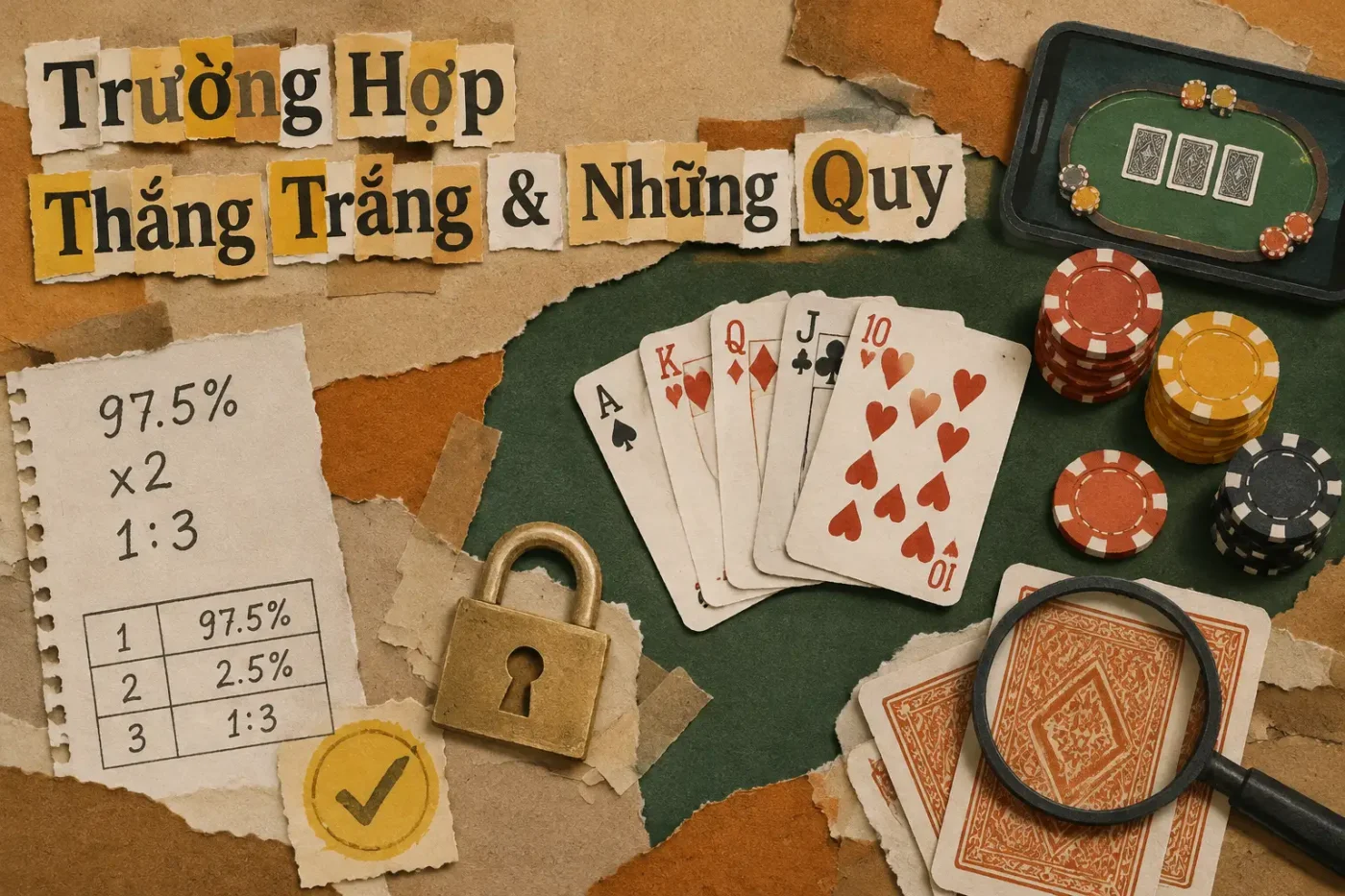 Trường hợp thắng trắng & những quy định khi đánh bài Mậu Binh